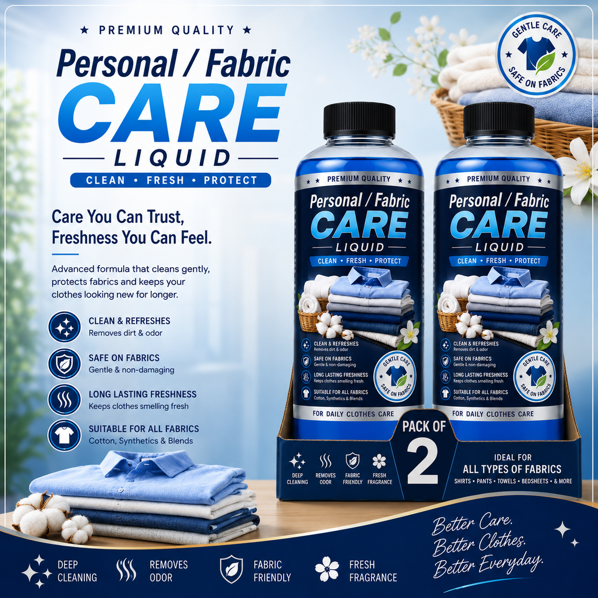 Personal & Fabric Care Liquid β 2 Pack